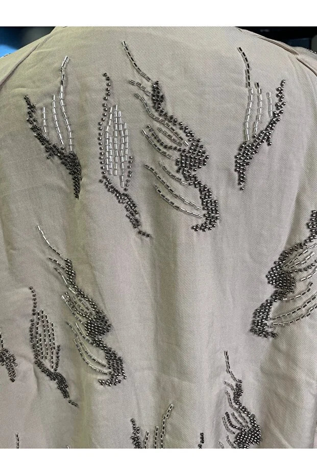 Taş İşlemeli Özel Tasarım Pamuk Kimono