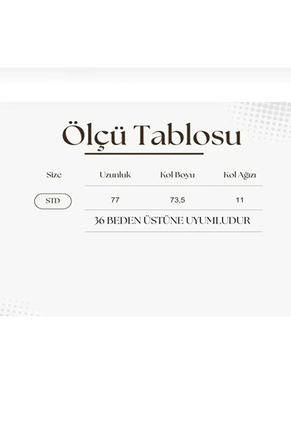 Taş İşlemeli %100 Pamuk Nakışlı Kot Kimono