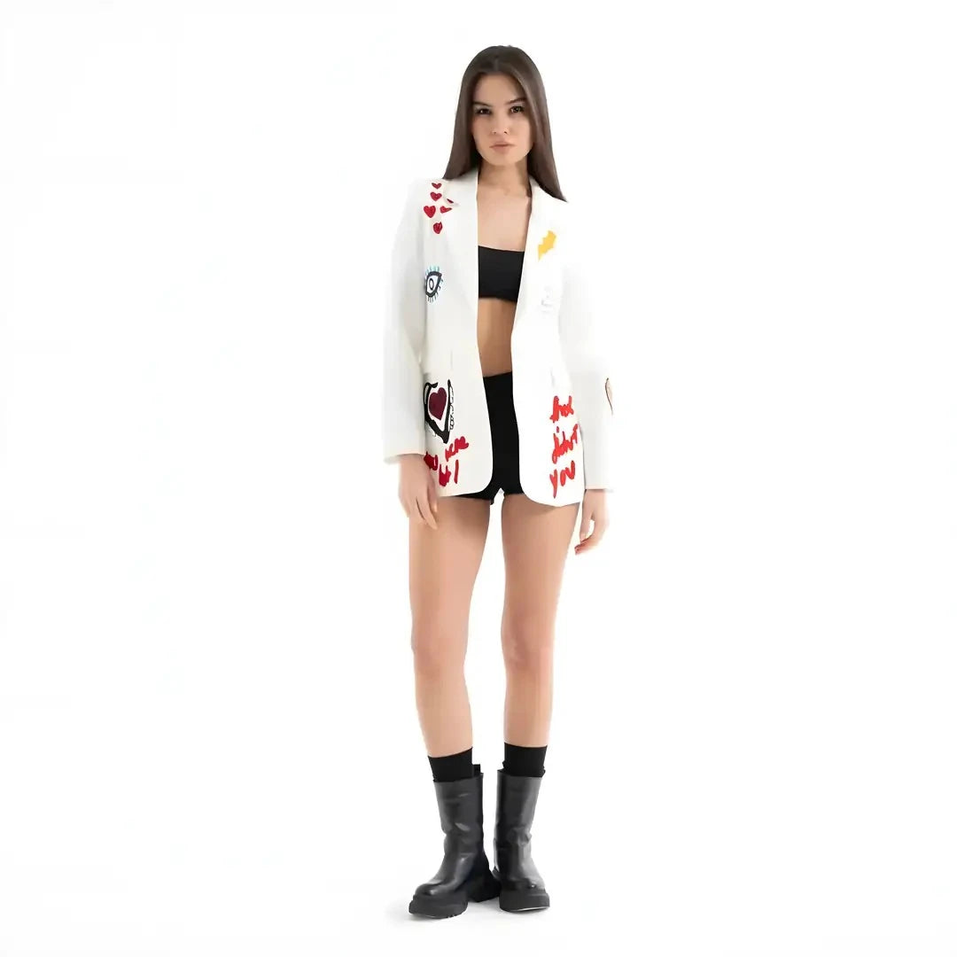 Nakış İşlemeli Özel Tasarım Blazer Ceket