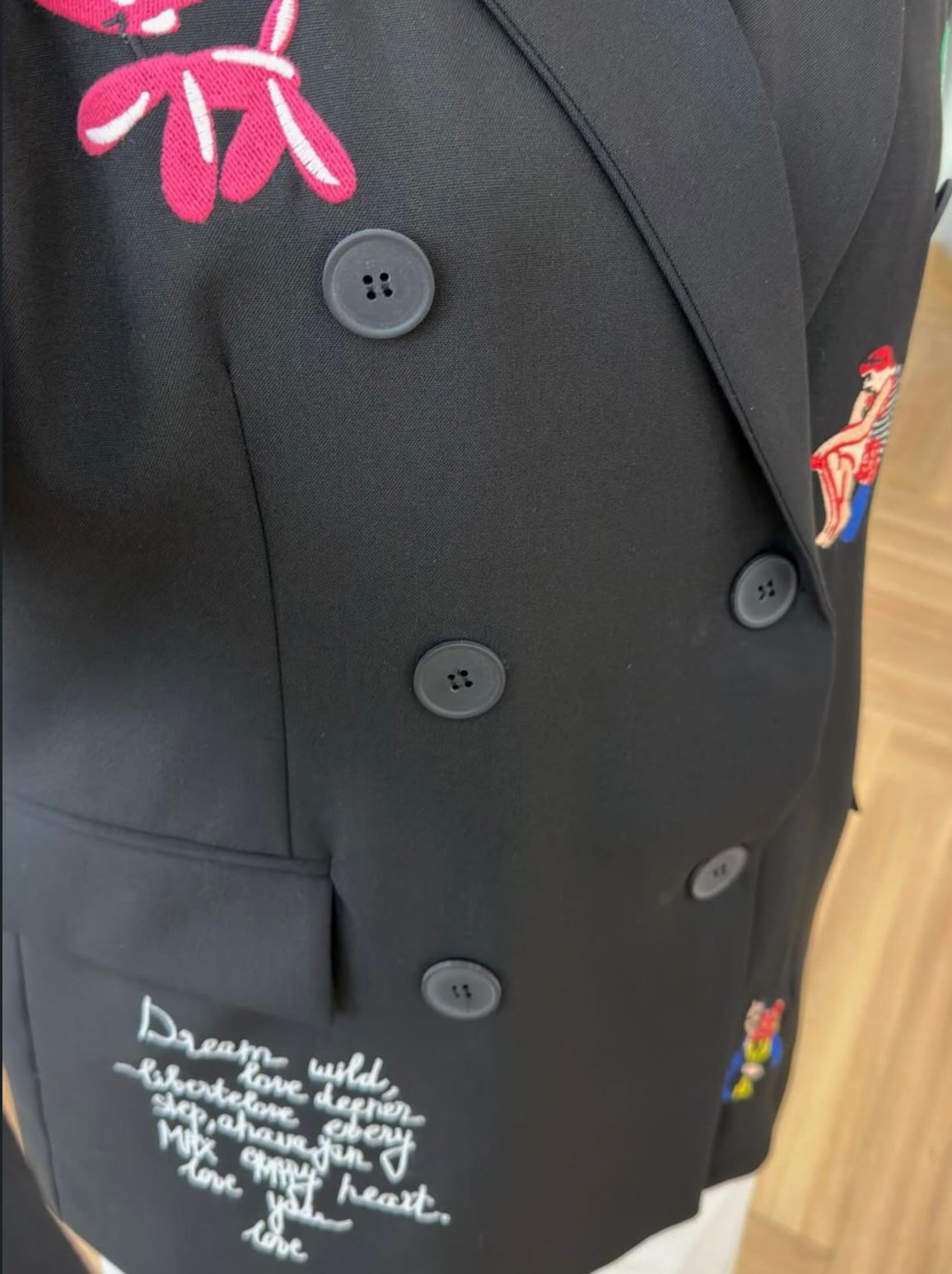 Nakışlı Oversize Blazer Ceket