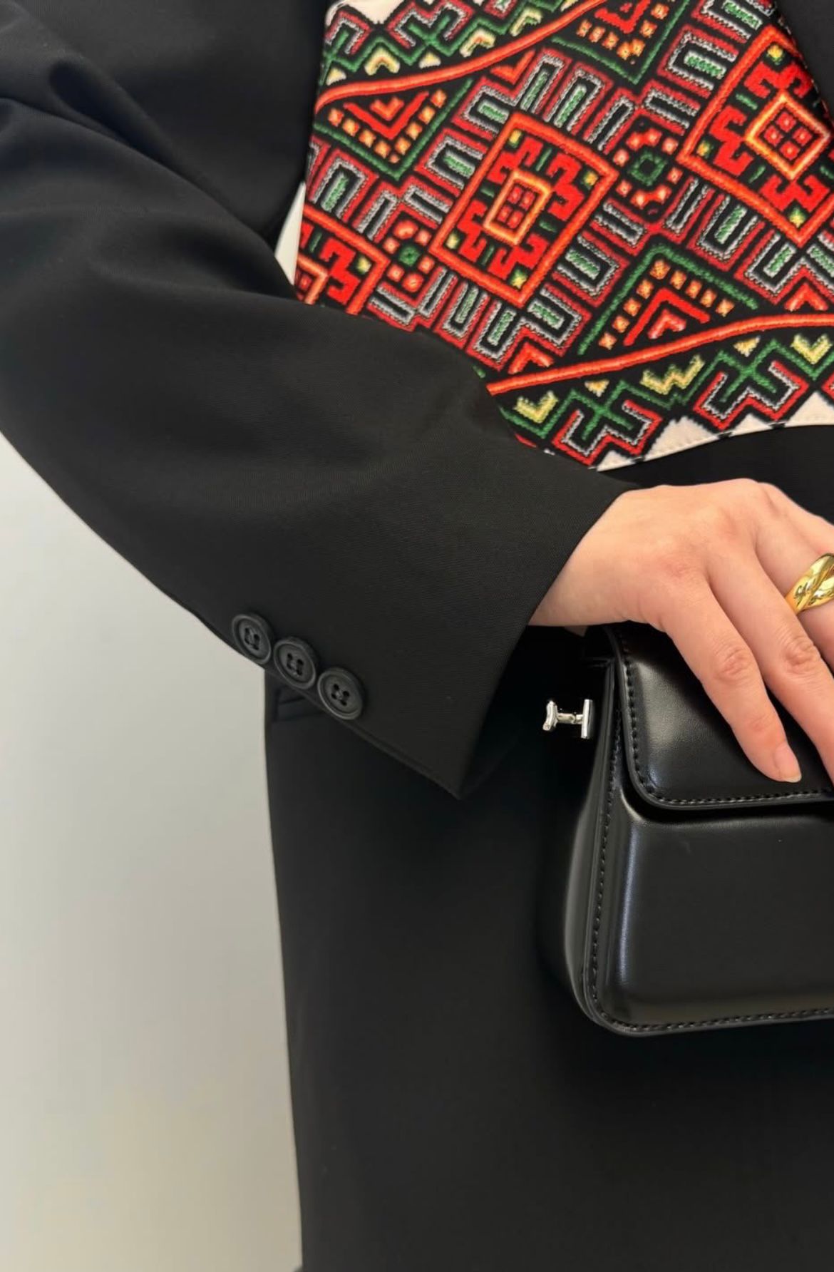 Nakış İşlemeli Pamuk Blazer Ceket
