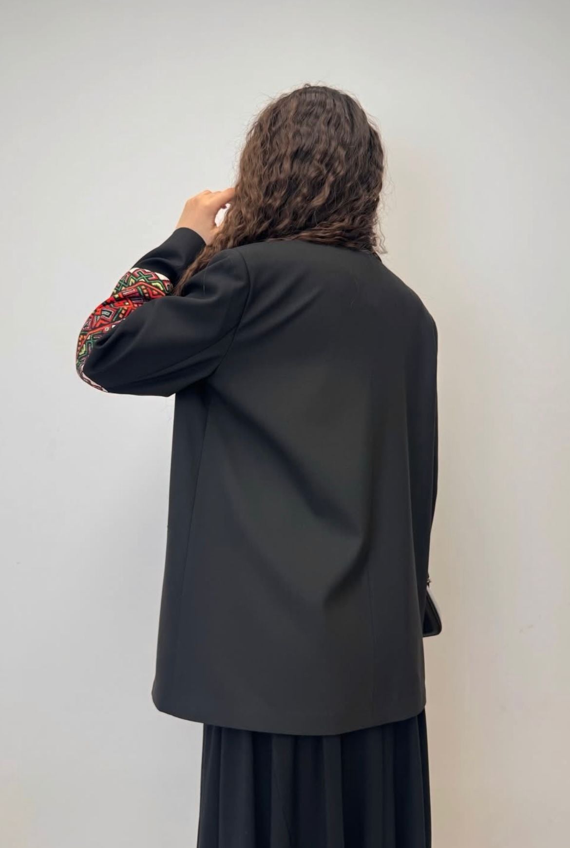 Nakış İşlemeli Pamuk Blazer Ceket