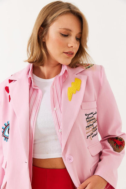 Nakış İşlemeli Özel Tasarım Blazer Ceket