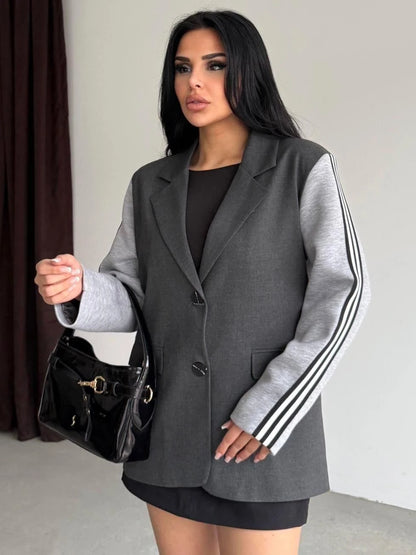 Nakış İşlemeli Tasarım Nyc Blazer Ceket