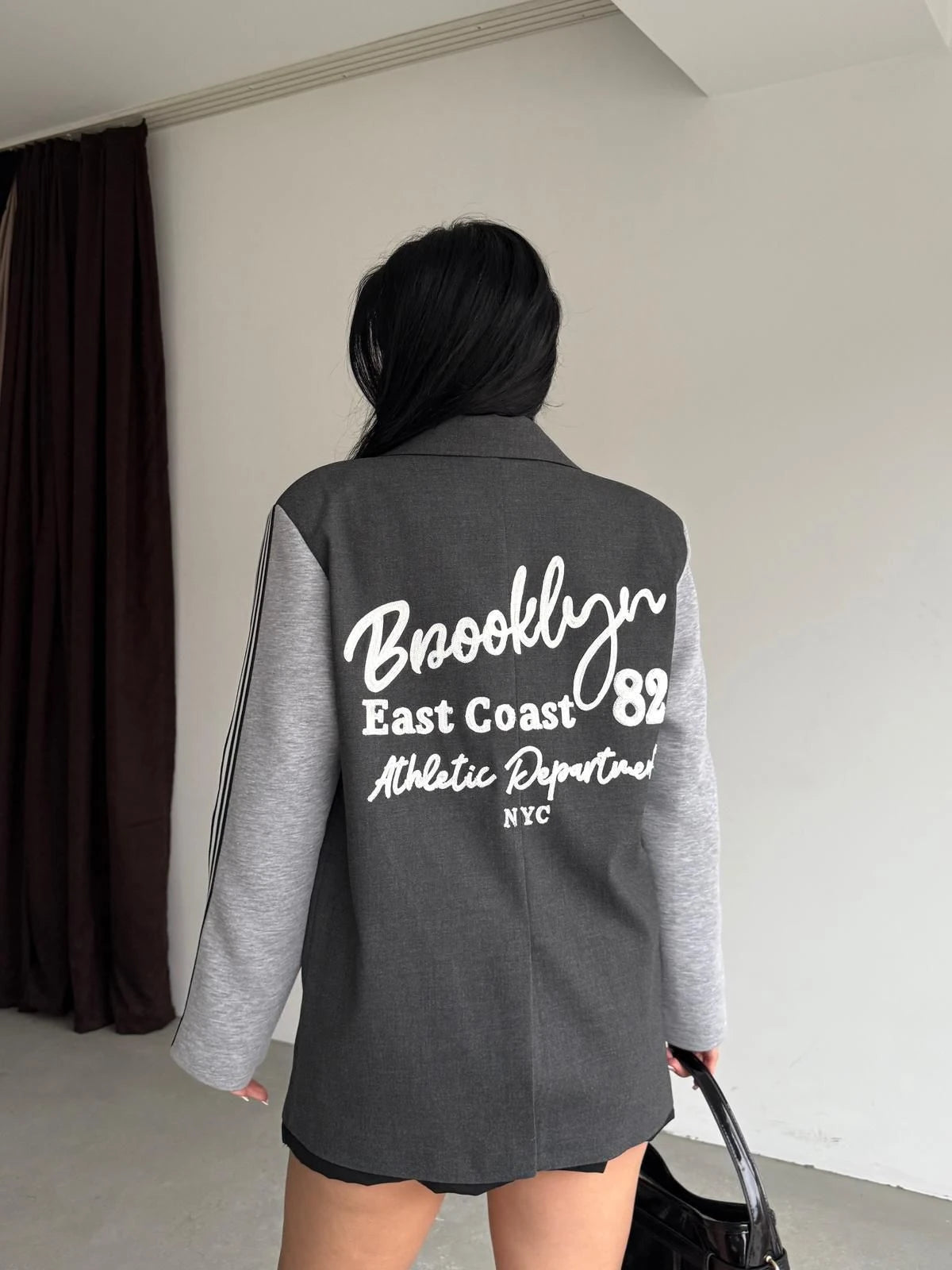 Nakış İşlemeli Tasarım Nyc Blazer Ceket