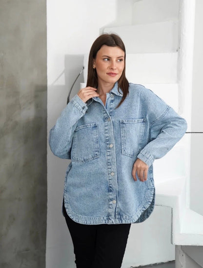 Taşlı Denim Kot Ceket